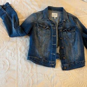 Jessica Simpson Classic Cropped Blue Denim Jacket